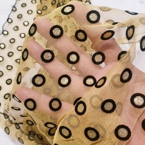 Goldish Yellow and Black Sheer Scarf.  NWT.